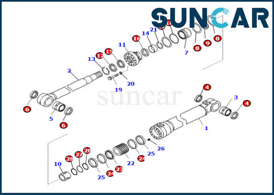 주문 0 붐원통 수리용 장비 코마츠는 PC240LC-10 PC240LL-10 PC240NLC-11에 적합합니다 online manufacture