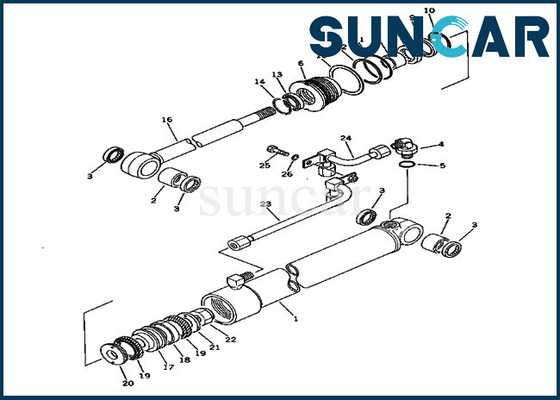 주문 20S-63-86101 PC30-1 코마츠 장비 서비스 부품을 위한 스윙 실린더 수리 봉지 키트 online manufacture