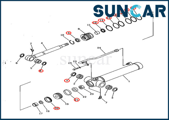 주문 암 실린더 밀봉 대체는 PC28UD-2 PC28UG-2 PC28UU-2를 위한 0 코마츠를 장비를 답니다 online manufacture