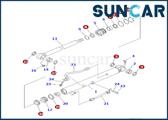 주문 PC30R-8 버킷 실린더 치환계 키트를 위한 0 버킷 실린더 서비스 장비 코마츠 online manufacture