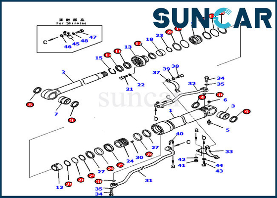 주문 707-99-59270 붐원통 서비스 장비 모델 PC300-8 코마츠 굴삭기 밀봉 수리용 장비 online manufacture