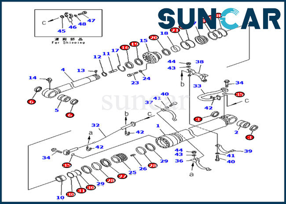 주문 코마츠 PC300LC-6 707-99-67040 7079967040 굴삭기 서비스 장비 암 유압 실린더 online manufacture