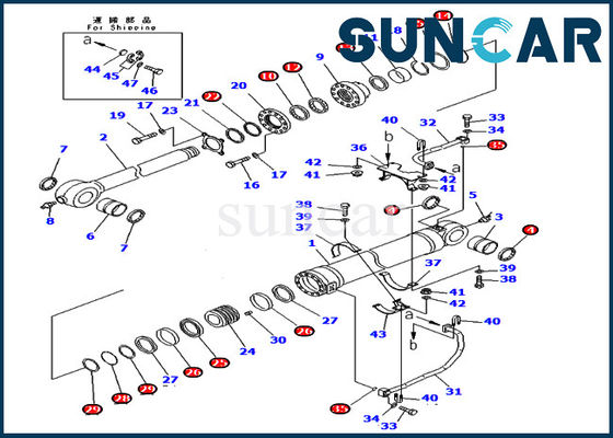 주문 707-99-69585 암 실린더 수리 봉지 키트 마모 방지 PC400-7 PC400LC-7 코마츠 밀봉 키트 online manufacture