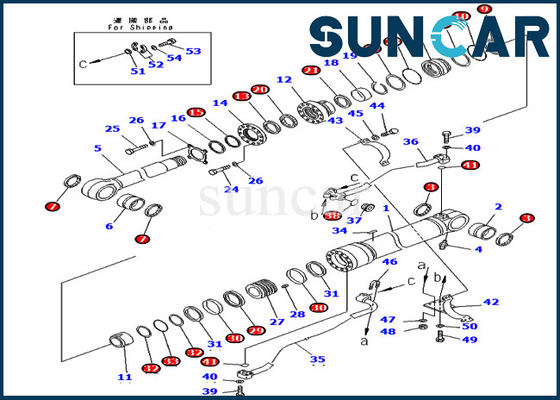 주문 코마츠 모델들 PC400-7 PC400LC-7 밀봉 키트를 위한 0 붐원통 서비스 장비 online manufacture