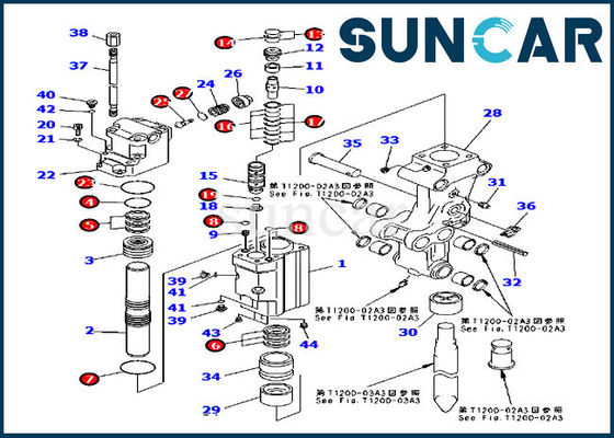 BK301Z-SK1 Arm Hydraulic Breaker Seal Kit For Komatsu Excavator PC30R-8