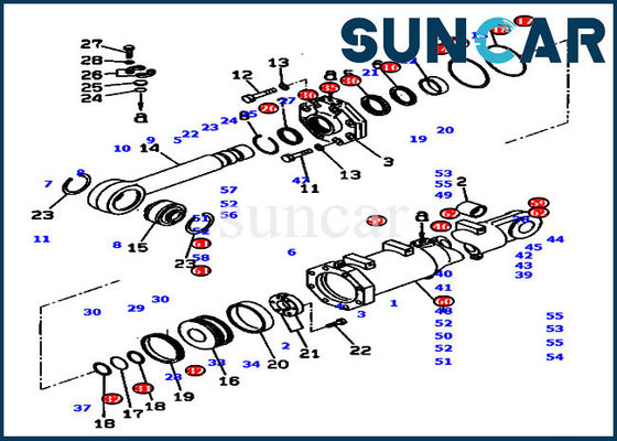 707-99-56690 블레이드 리프트 실린더 씰 키트 D375A-5D Komatsu 유압 서비스 키트