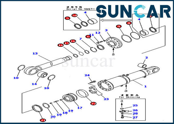 707-99-84040 깃 경사 밀봉 수리용 장비 D475A-2 D475A-3 코마츠 왼손 실린더 서비스 장비