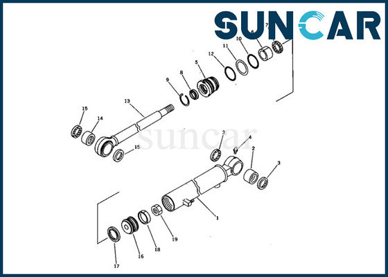21S-63-02040 Komatsu 스윙 실린더 씰 키트 PC03-1 굴삭기 내부 수리 키트에 적합