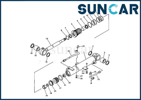 707-98-11200 붐 실린더 서비스 키트 Komatsu PC05-7 굴삭기 교체 내유성 씰 키트