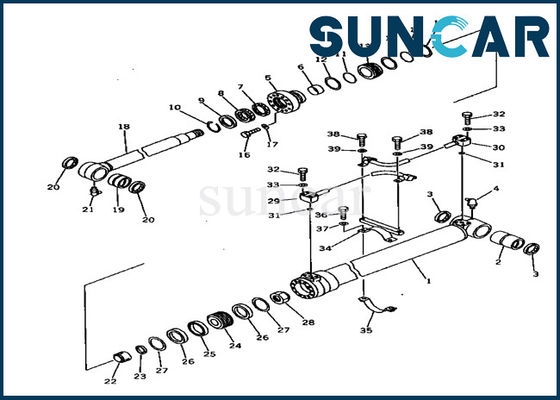 707-98-43530 덤프 실린더 씰 키트는 Komatsu CD110R-1 PC128UU-2 굴삭기 씰링 키트에 맞습니다.