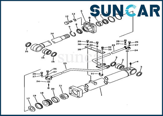 Komatsu 서비스 키트 707-98-38510 붐 실린더 씰 키트 굴삭기 PC150-1 수리 씰 키트