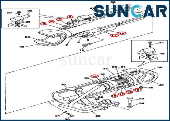 OEM 오일 씰 키트 LZ008100 붐 실린더 씰링 키트 CX160B 케이스 교체 키트