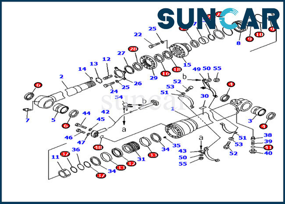 PC200-8 교체 부품 707-99-50730 Komatsu 암 실린더 씰 수리 키트 굴삭기 씰링 키트