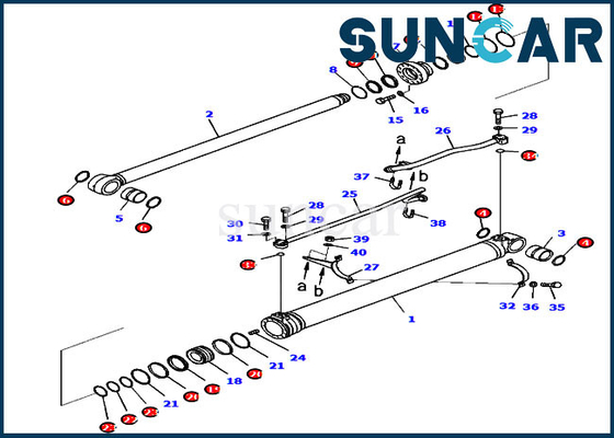 721-98-02310 붐 밀봉 수리용 장비 ISO9001 PC210LCI-11 PC238USLC-11 코마츠 실린더 장비