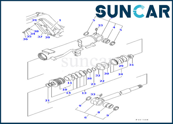 PC50FR-1 PC50FR-2를 위한 붐원통 수리용 장비 붐원통 봉지 키트 YM172165-72640 YM17216572640 코마츠